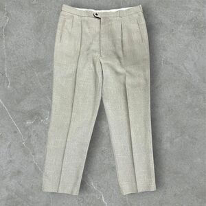 PRONTI Casual Vintage Dress Pleated Tan Brown Slacks Pants Men's Size 40 x 32